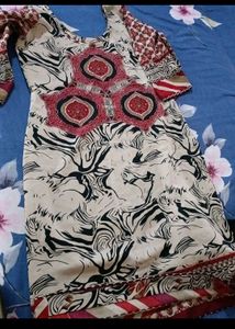 Red Ethnic Kurta Set lil warm