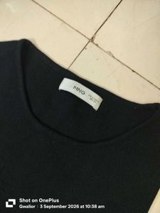 MANGO Black Mini Bodycon Dress