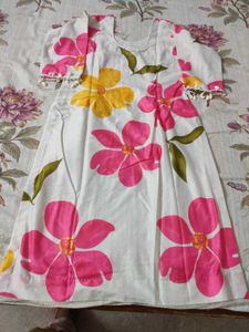 Pink Floral Kurta Set