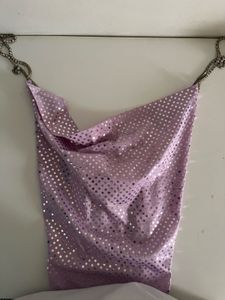 Sparkly Lavender Mini Dress