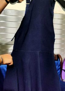 Navy Blue Pinafore Dress