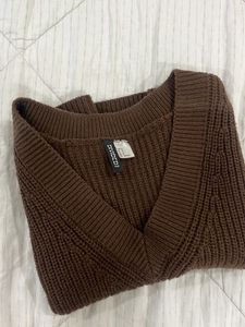 H&amp;M Brown Knit Vest Top