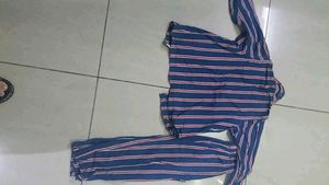 Striped baby hug night suit [4-5 years]