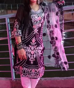 Embroidered Kurta with Dupatta Set