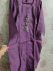 New Elegant Purple Kurta Set with Dupatta