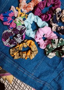 Colorful Scrunchie Hair Tie Bundle