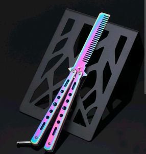 Butterfly Knife Comb - Rainbow