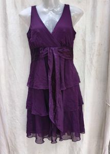 6307. Stunning Purple Tiered Dress