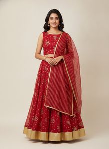 Red &amp; Gold Girls Dress
