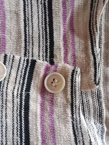 Striped Button-Up crop t shirt