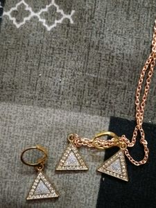 Sparkling Rose Gold Jewelry Set of 5