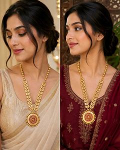 Handcrafted Natural Clay Long Necklace | Tradition