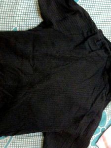 Stylish Black Collared Top