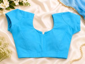 Sky Blue Cotton Blouse🩵✨🥰
