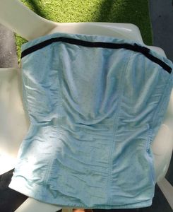 Baby Blue Polka Dot Corset Top