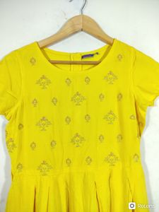 Branded Yellow Gown Style Kurta (Women's)
