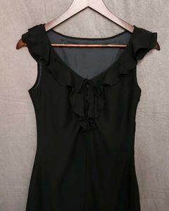 Elegant Black Ruffle Dress