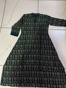 Elegant Dark Green Printed Kurta