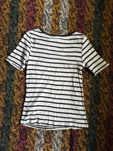 Classic Striped V-Neck Top