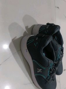 Stylish Grey and Teal Sneakers