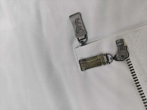 White Zip-Up Hoodie Jacket