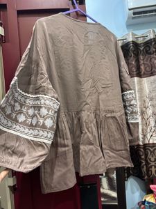 Brown Embroidered tunic