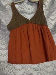 Boho Crochet Trim Tank Top