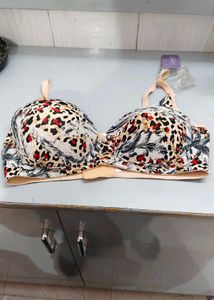 Women's Cotton Blend Printed Non-Padded Everyday B