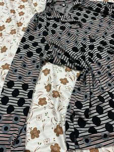 Stylish Printed Button-Up Tunic Top