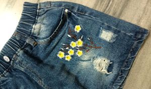 🍃🤎Y2K FORAL DENIM SHORT SKIRT(SKORT)