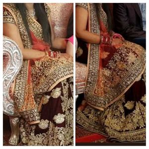 Full Stone work Velvet Lehenga Choli