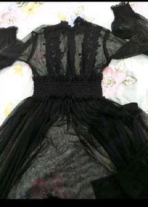 Elegant Black Lace Dress &amp; Tropical Mini Dres