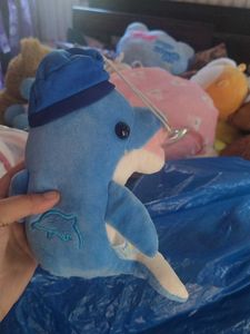 Cute Blue Dolphin Plush Toy