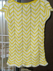 Yellow Chevron Knit Top