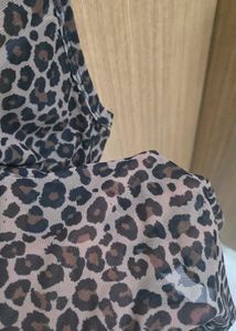 Sheer Leopard Print Tank Top