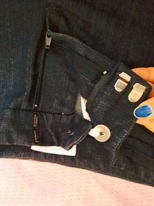 Dark Wash y2k Capris