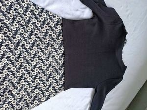 Chic Black &amp; White Floral Dress