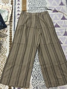 Cotton wide leg pant