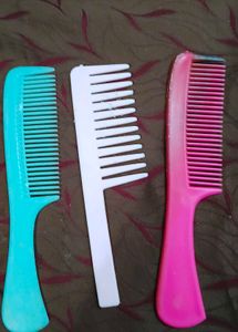 Set of 3 Colorful Hair Combs