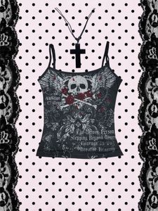 Gothic Skull & Roses cami