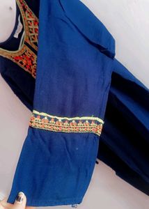 Embroidered Blue Kurta