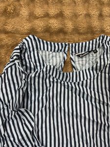 Striped Black and White Top