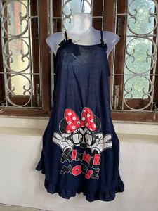Length-37,,Minnie Mouse Denim Dress