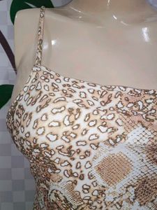 (1200)Snakeskin Print One-Piece Swimsuit