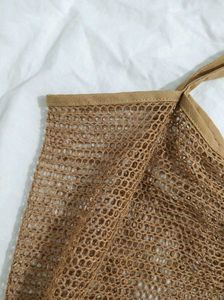 beach vacation huge spacious Mesh woven Tote Bag