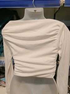 Elegant White Long Sleeve Top
