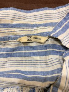 Blue Striped Long Sleeve Top
