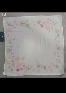 Floral Print Handkerchief Scarf
