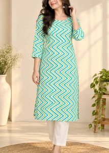 Bohemian Zigzag Print Kurta