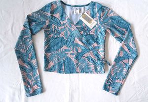 Floral Print Wrap Top - New!